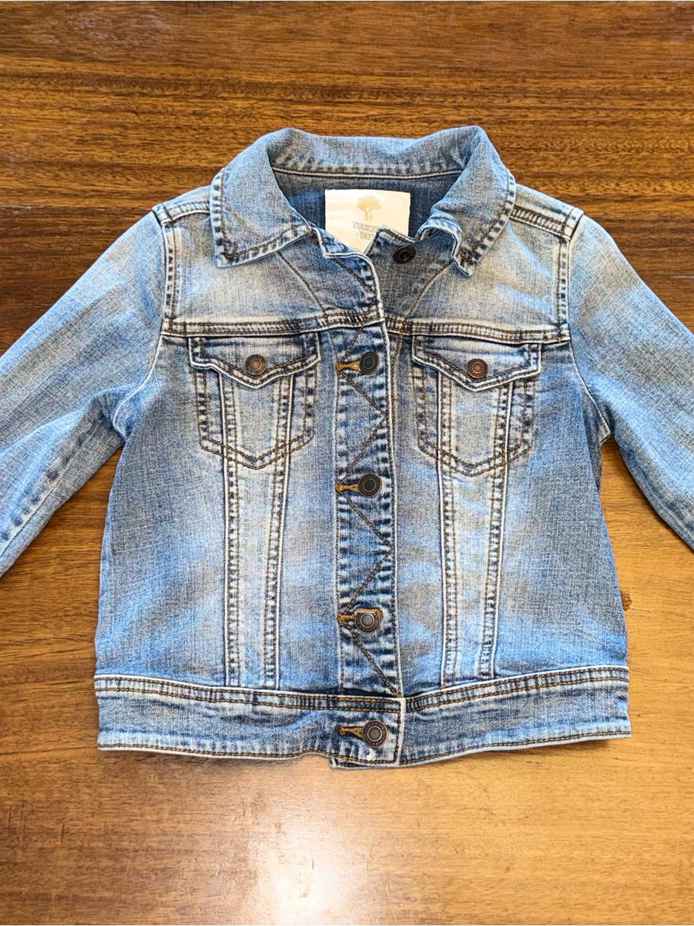 Tucker + Tate Kids Light Blue Denim Jacket - Classic Button-Up Size 8-10